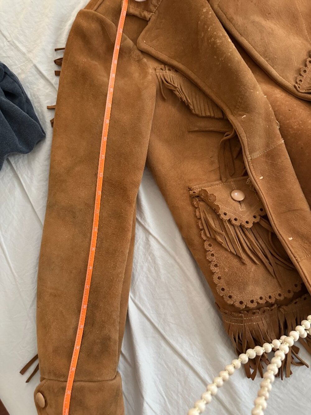 Vintage Suede Fringed Jacket - Picture 5 of 16